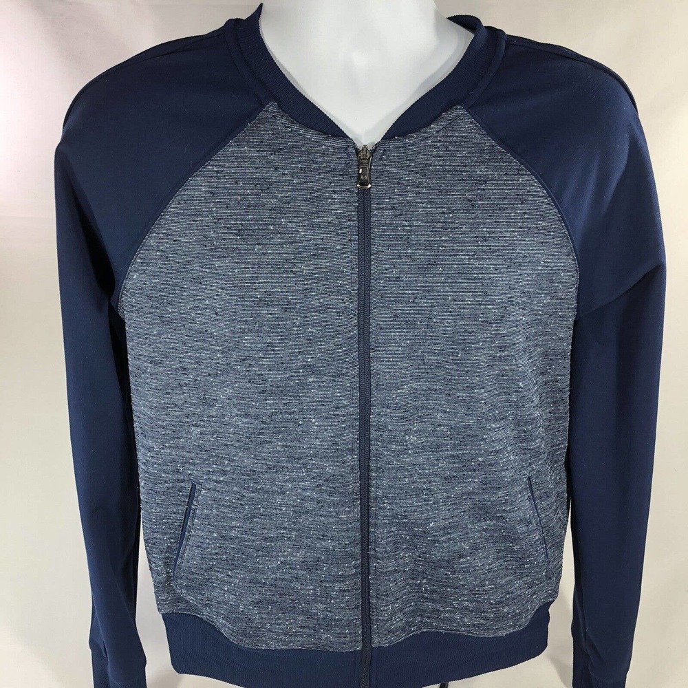 Under Armour Jacket Womens L Large Blue All Season Gear Semi-Fitted Full Zip